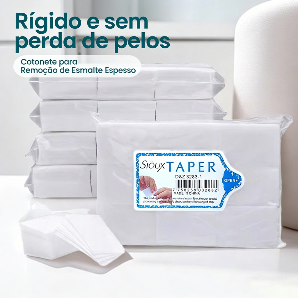 1000pçs Algodão Prensado 100% Natural Nail Wipes