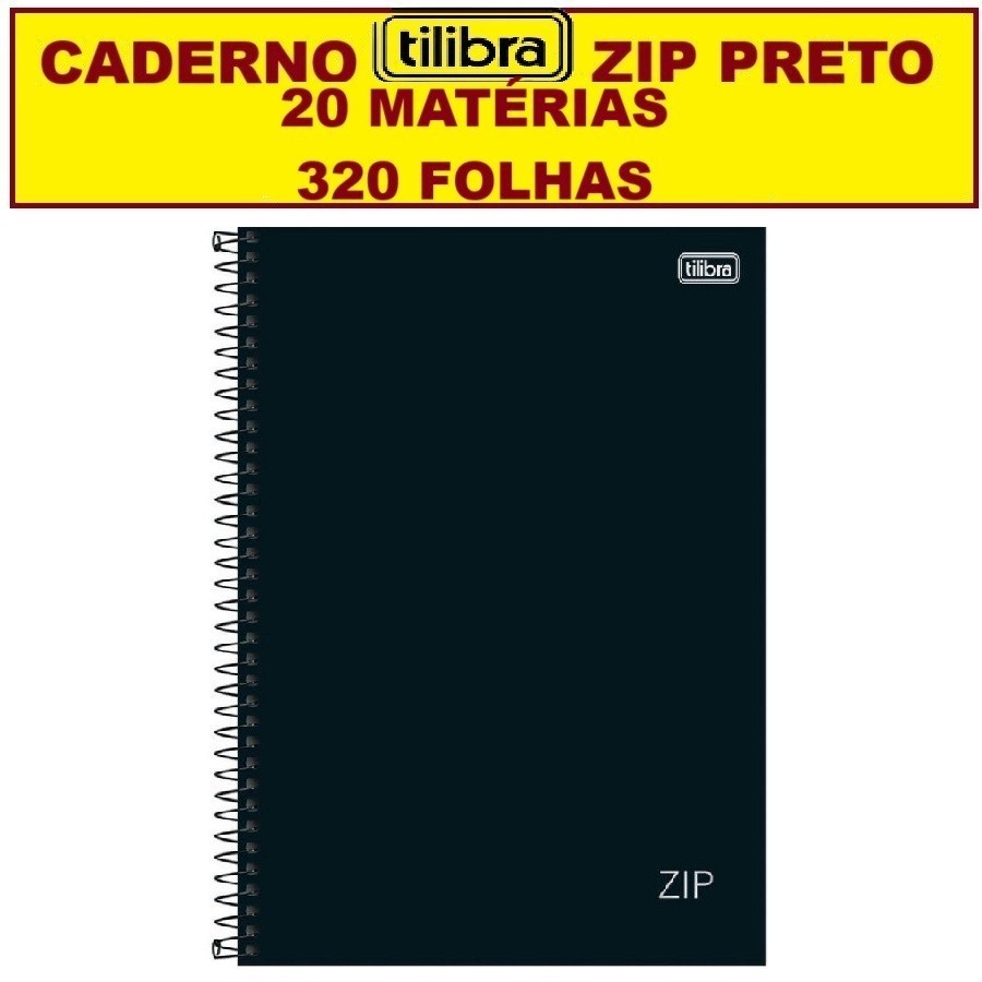 Caderno Tilibra 20 Matérias 320 Folhas Escolar Zi