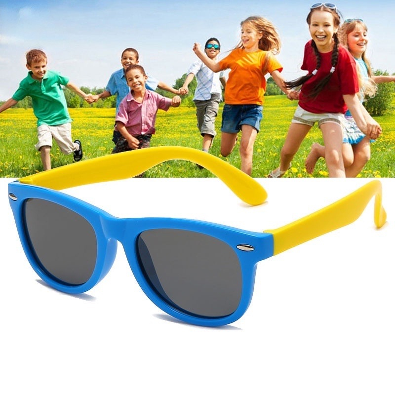 Óculos De Sol Infantil De Silicone Polarizado UV4