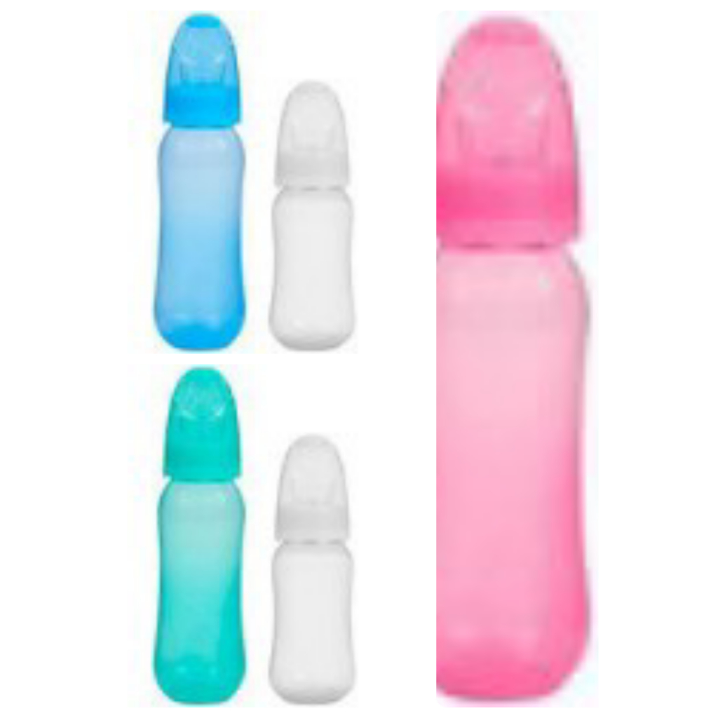 Kit Mamadeira De Bebê Bico Silicone Macio 240mL +