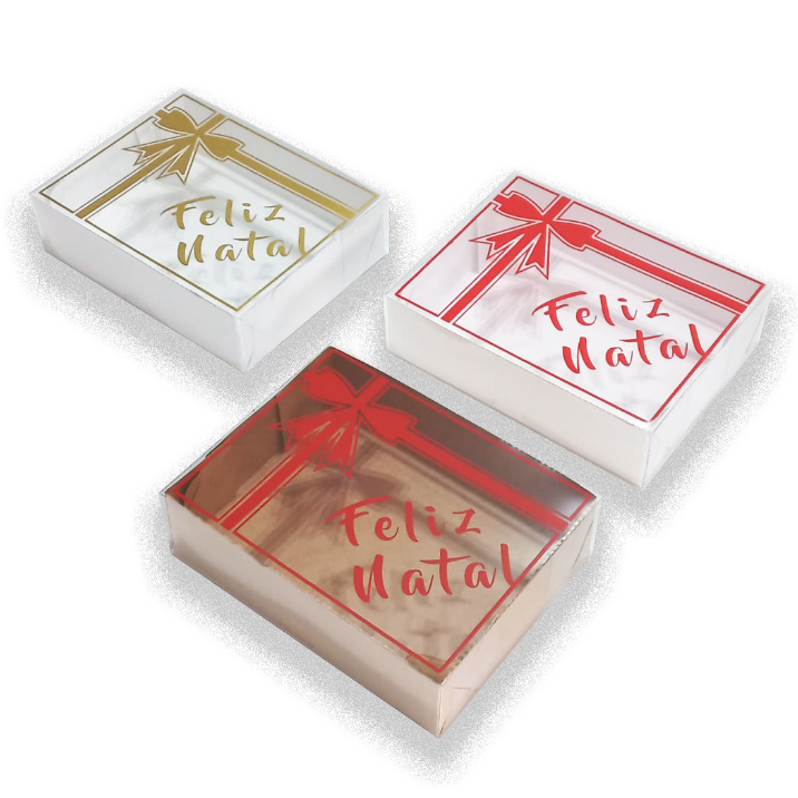 100 Caixas de Natal para Presente Feliz Natal 15x1
