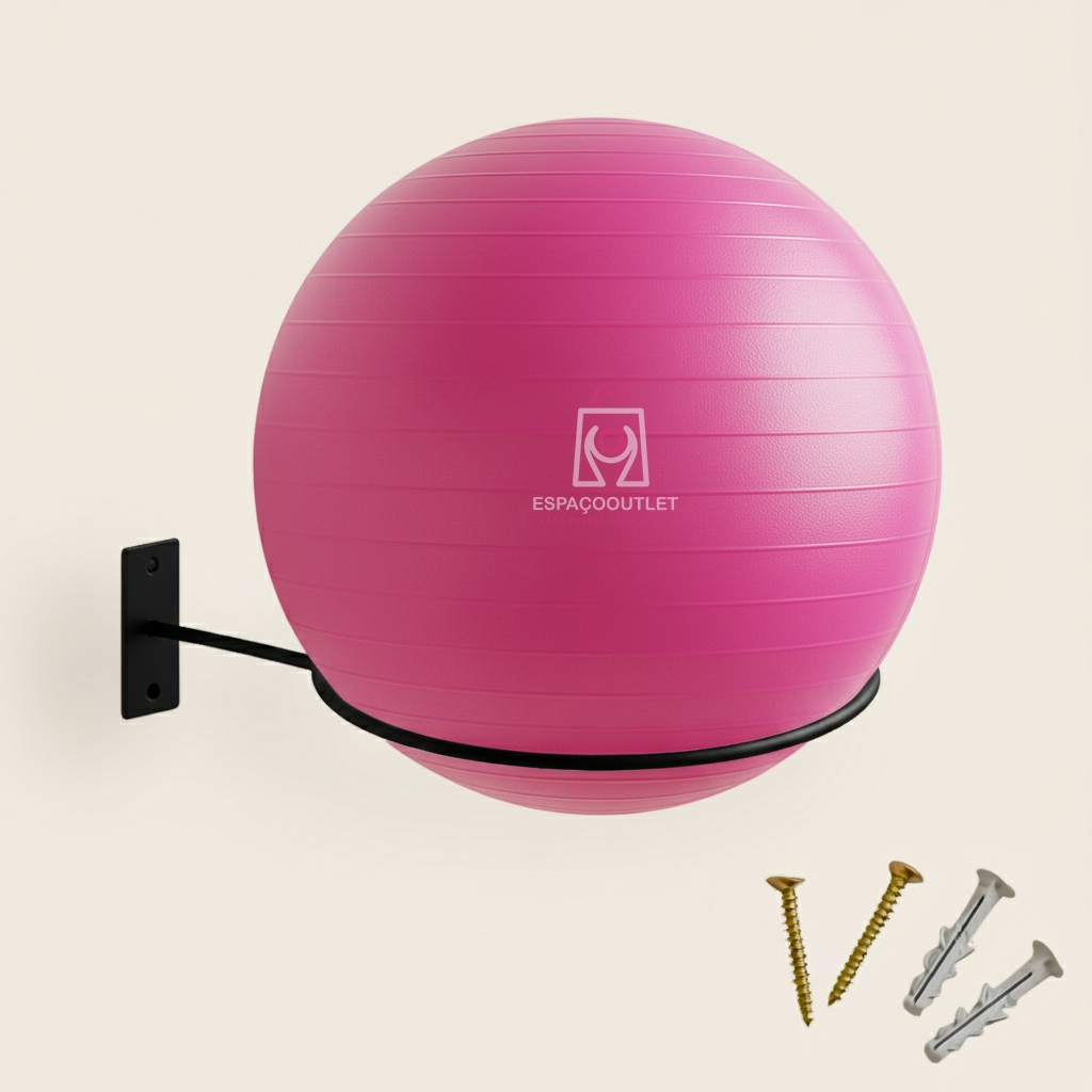Suporte Bola Pilates ou Suiça + Parafuso e Buchas