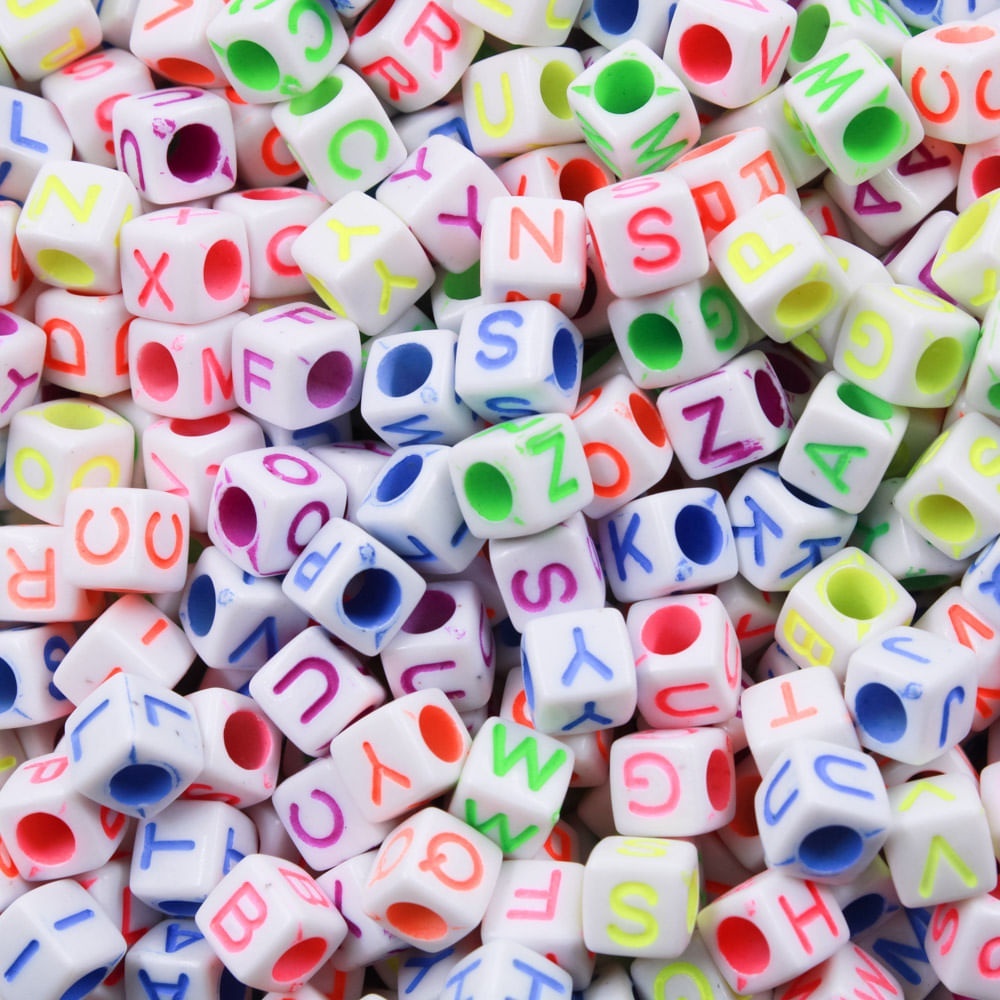 Miçangas Letrinhas Montar Pulseiras Infantil Entr