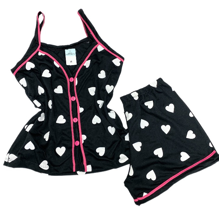 Pijama Feminino Americano Alça e Botões Verão S