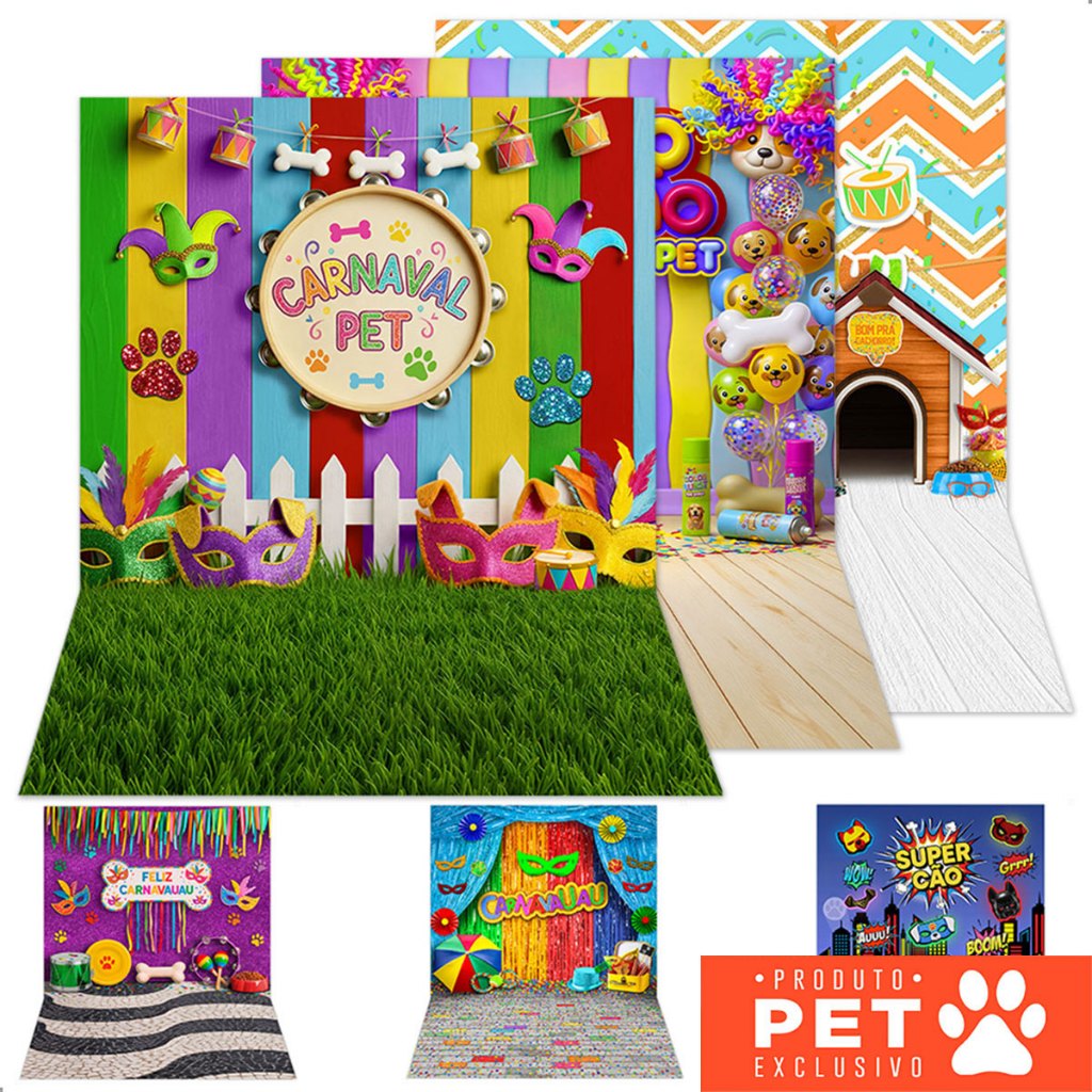 Painel Fundo Fotográfico Pet Carnaval Cenário Su