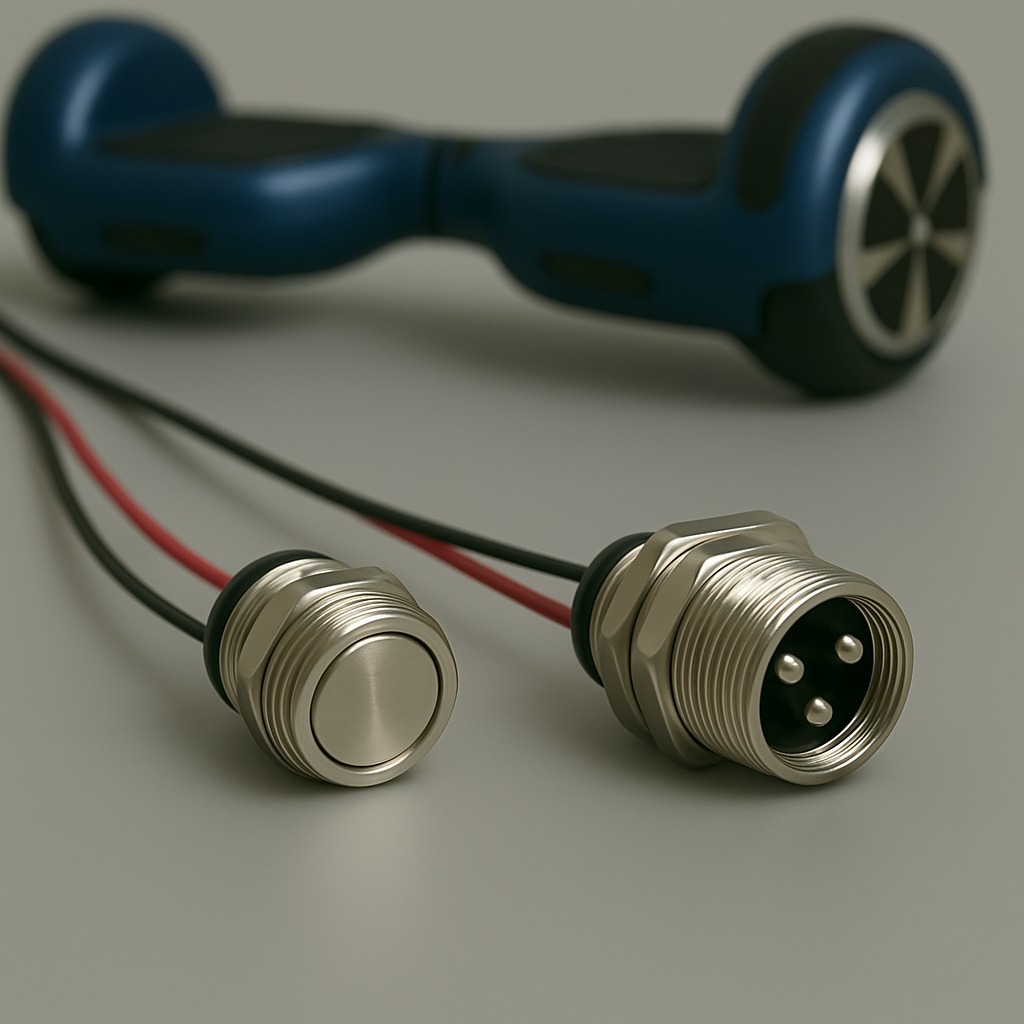 Conector de Carga 3 Pinos para Hoverboard e Patine