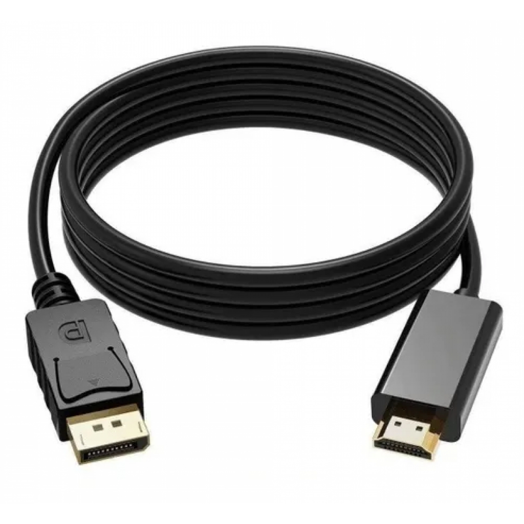 Cabo Displayport Para Hdmi 4k 1,8m Adaptador Pc Tv
