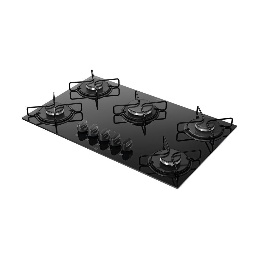Cooktop a Gás Atlas 5 Bocas Agile Up Preto –
