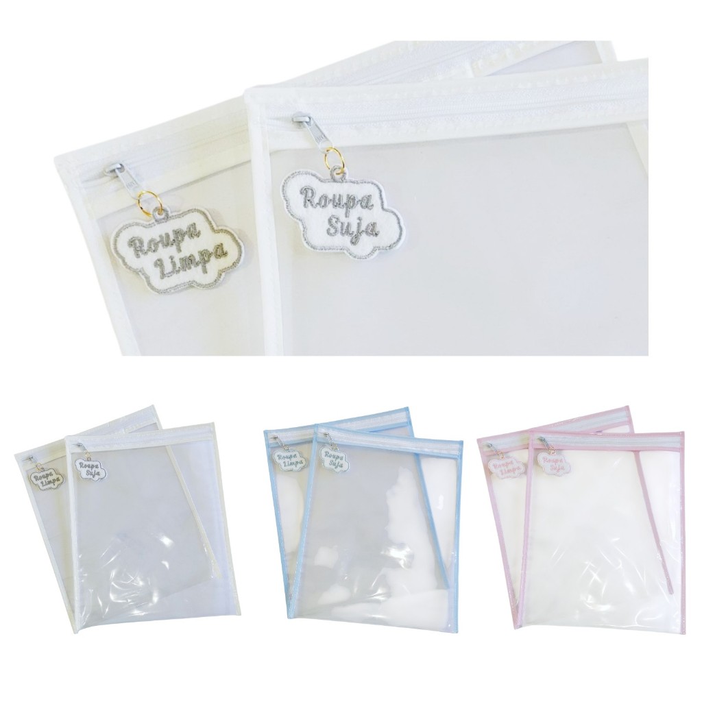 Kit 4 Saquinhos Organizadores Com Tag Bordada Roup