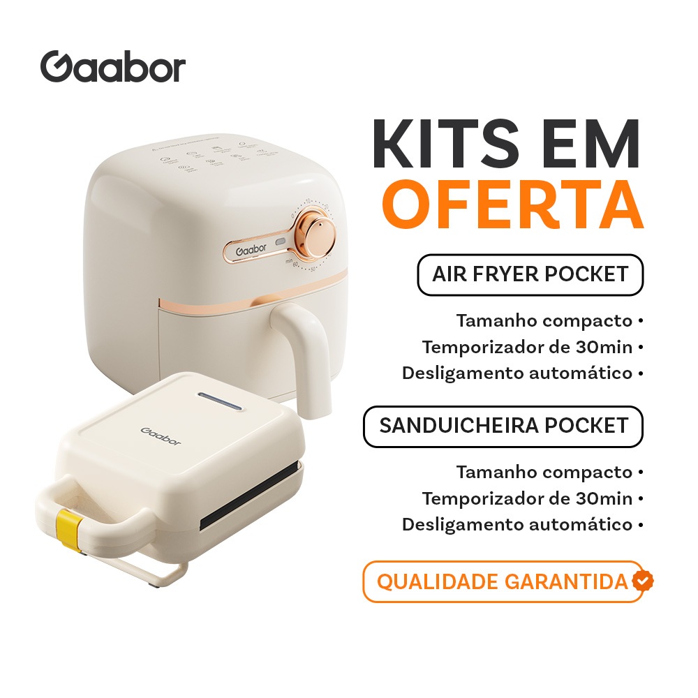 [Venda em combo]Gaabor 1,4L Air Fryer AF20M + Sand