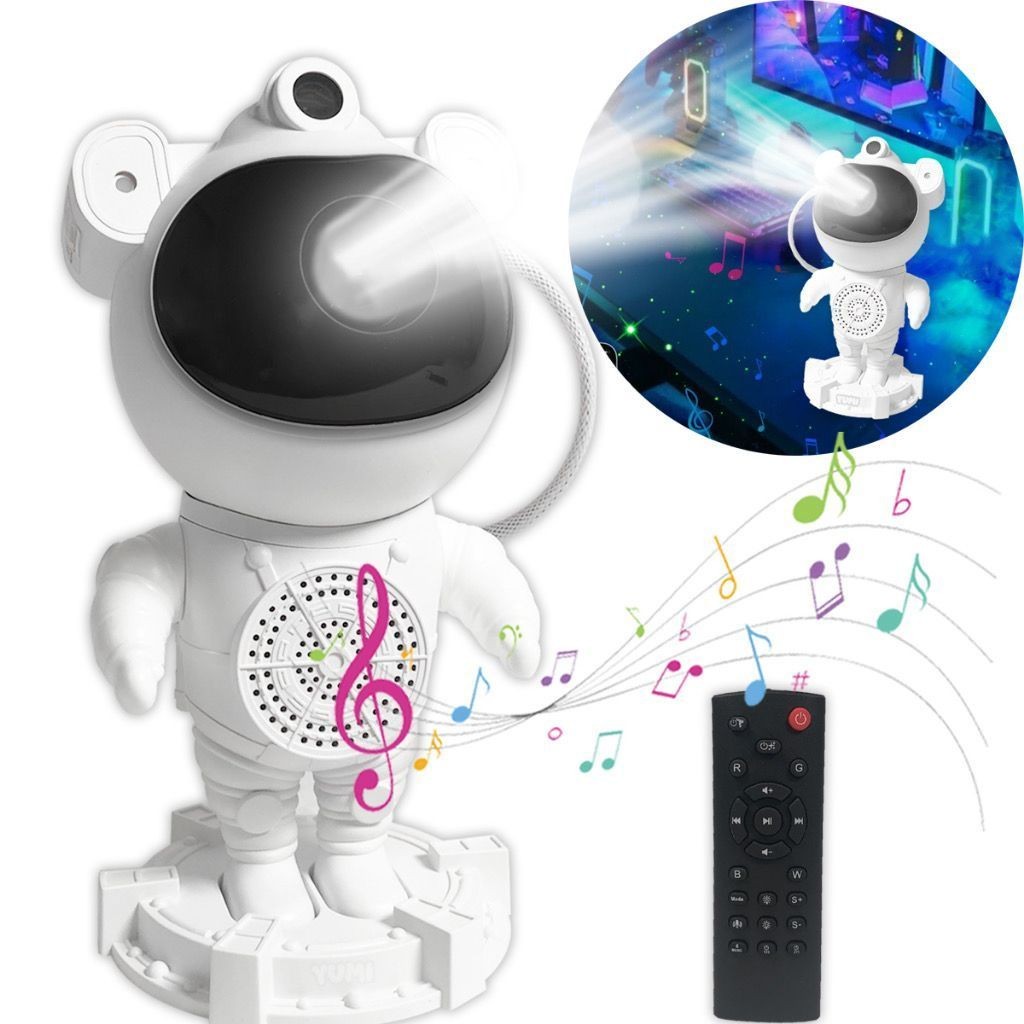 Astronauta Projetor com BLUETOOTH  LED Lâmpada Co