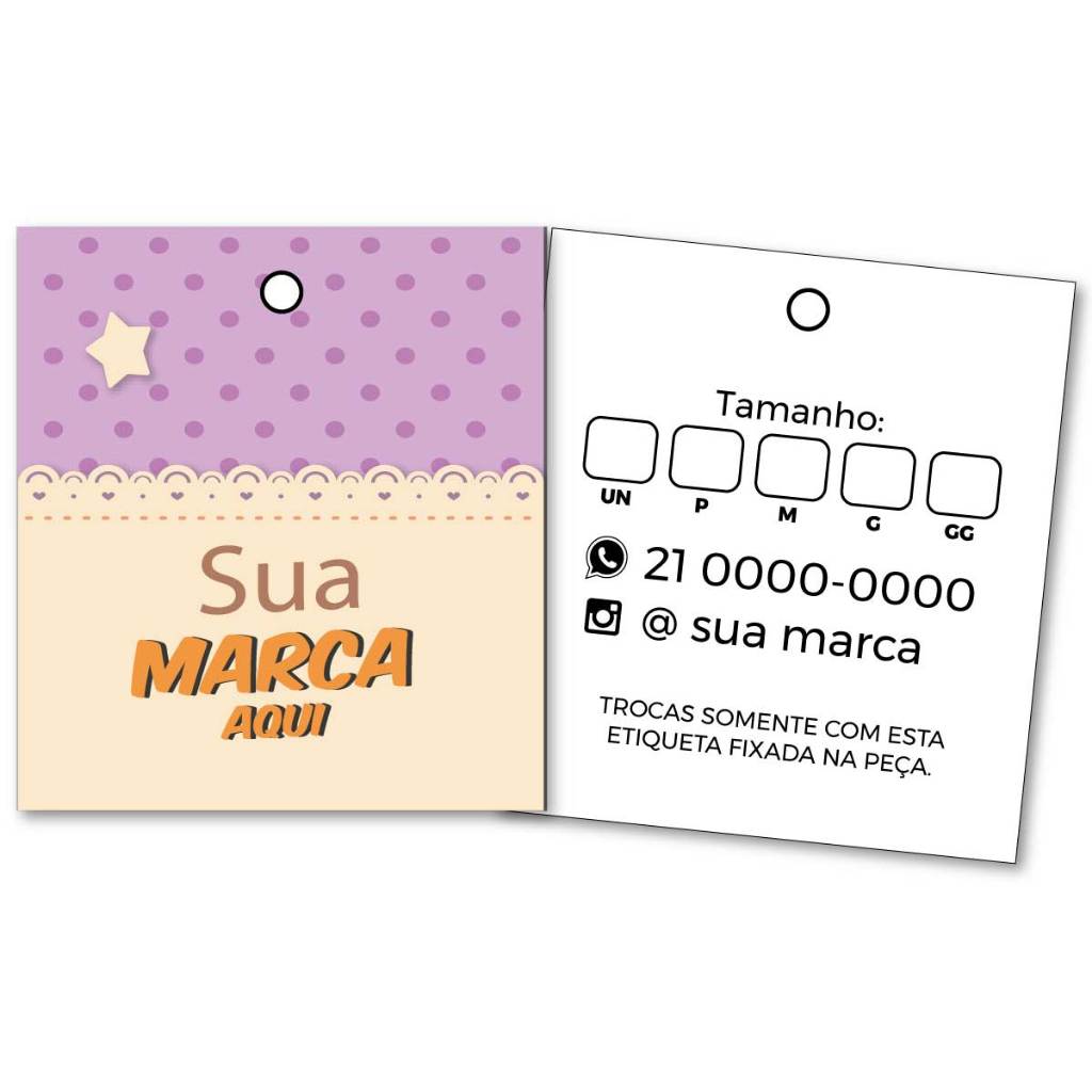 10.000 Tags Personalizadas Etiqueta para vários s