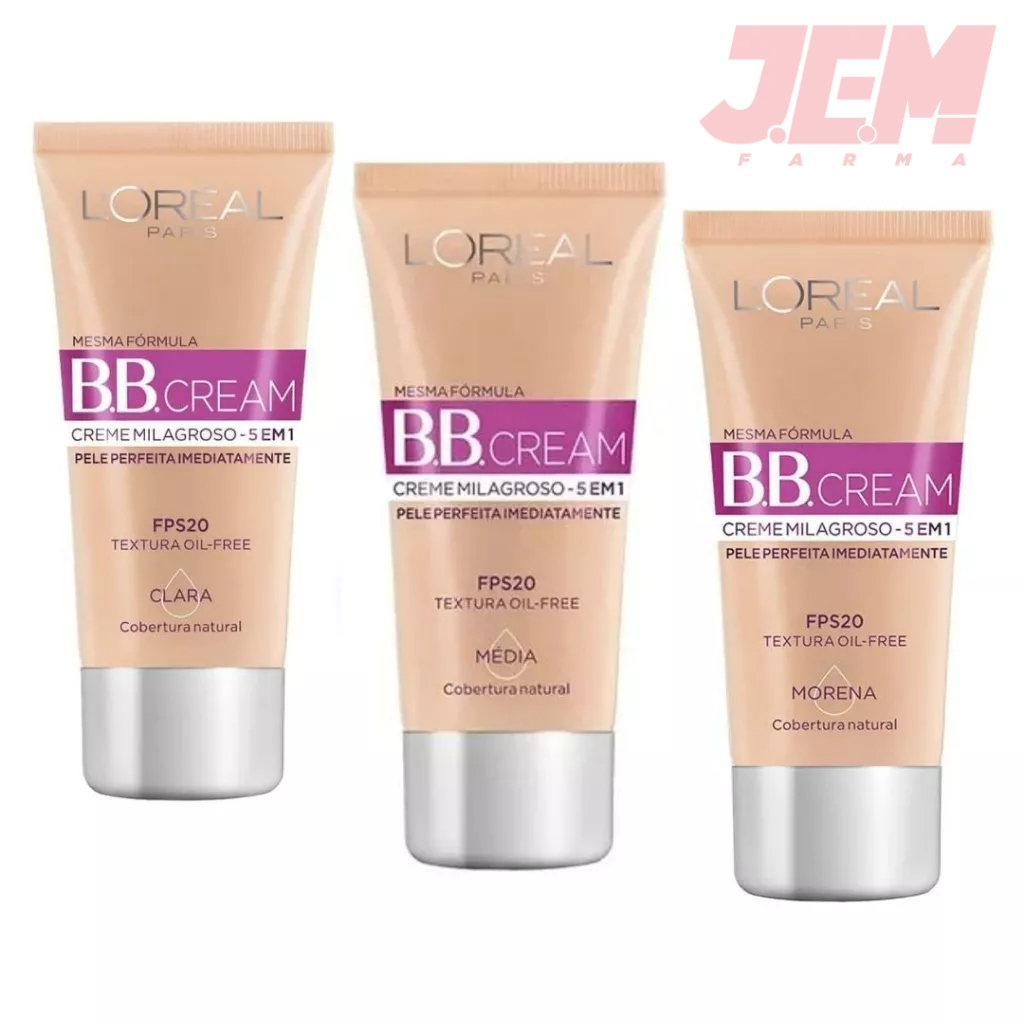 BB Cream LOreal Creme Milagroso 5 em 1 FPS20 ̵