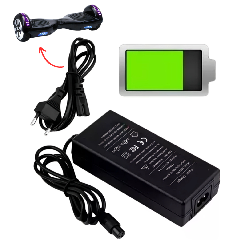 Carregador Hoverboard Bivolt Carregadir Skate Elé