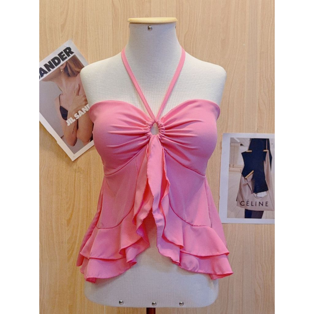 Blusinha feminina Cropped Babadinho Amarracao no P