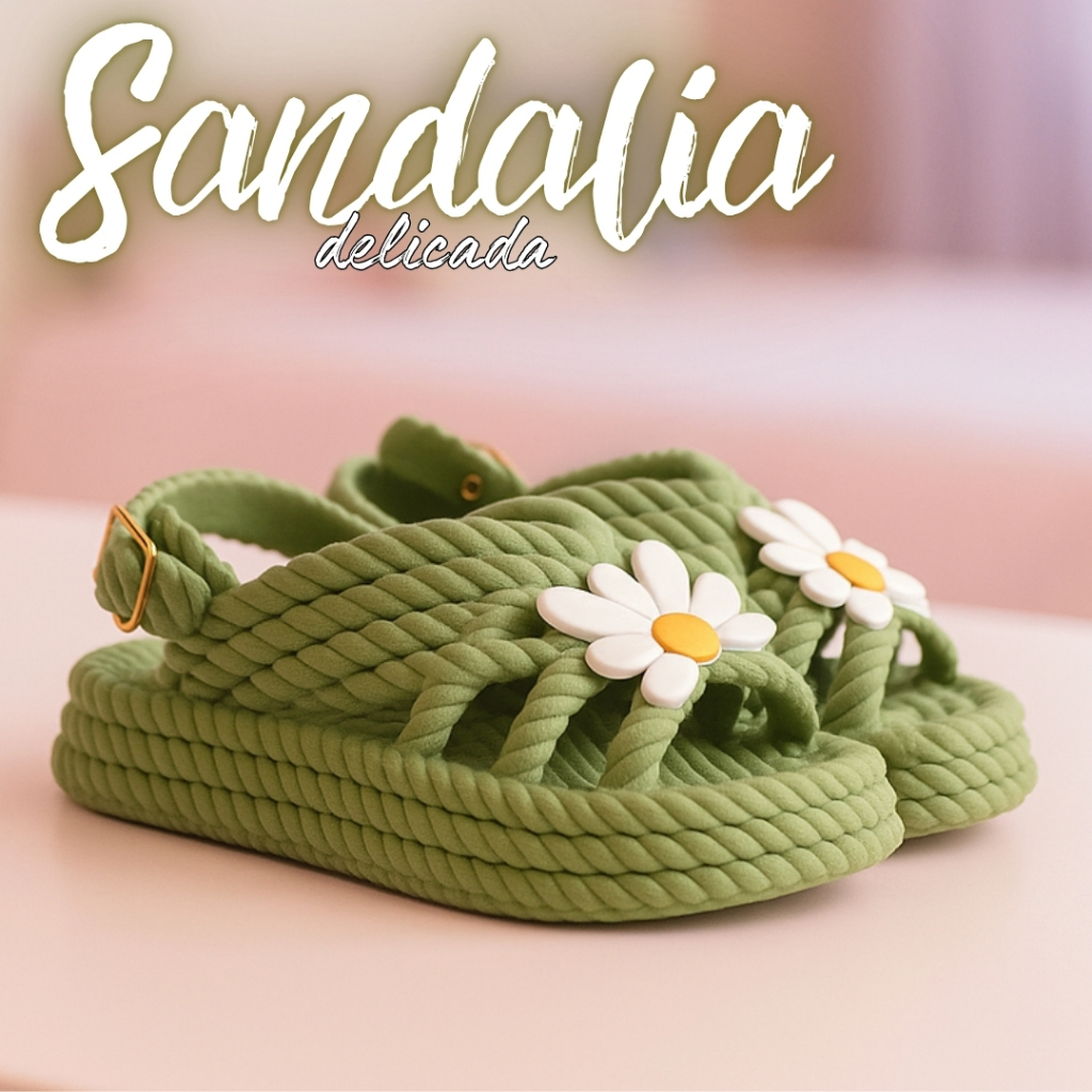 Sandália Papete Infantil Margarida Confortável e