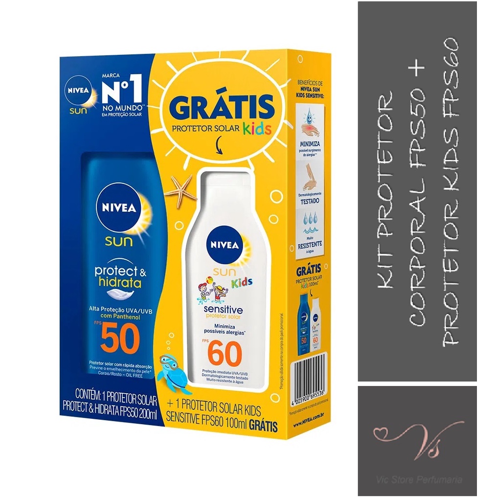 Kit Protetor Solar Corporal Nivea Protect E Hidrat