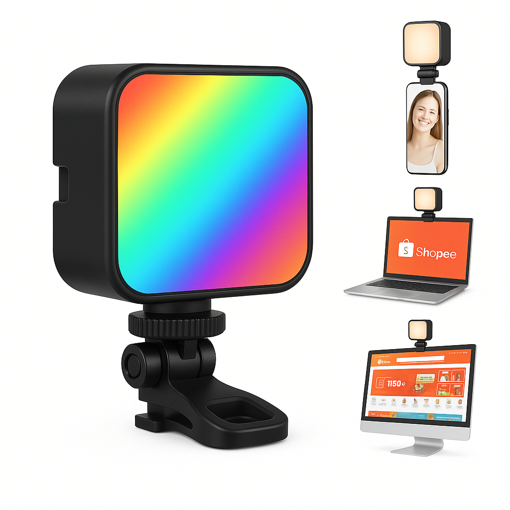 Suporte para Gravar com Celular Luz de Preenchimen