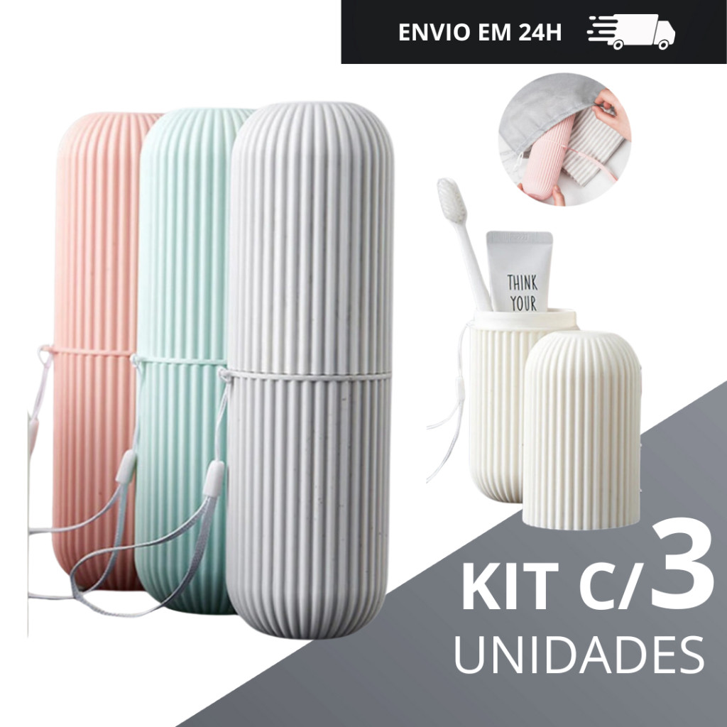 Estojo Porta Escovas De Dente E Creme Dental Port�