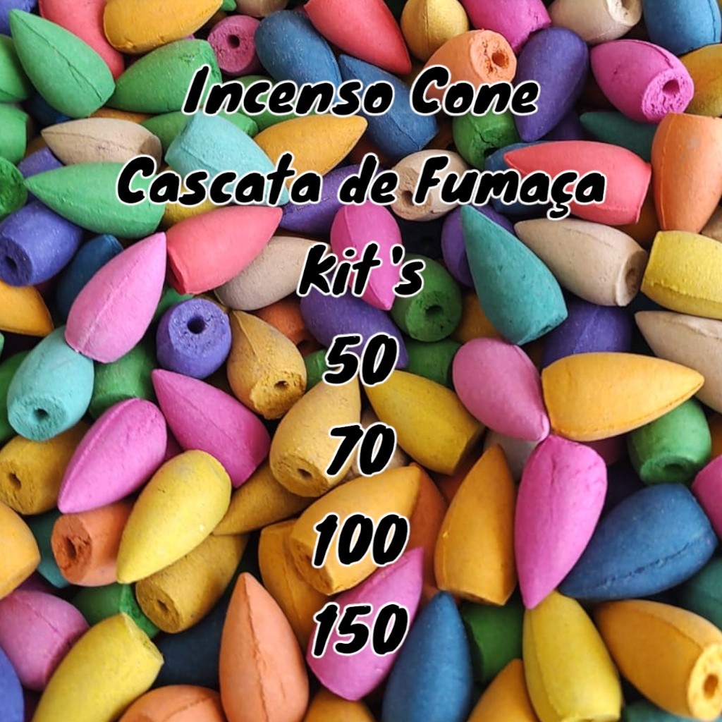 Incenso Cone Cascata de Fumaça 50/70/100/150 Supo