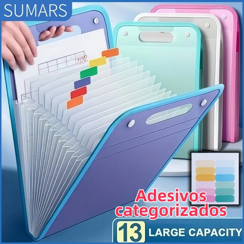 Pasta Sanfonada Para Documento 13 Divisórias E Pa