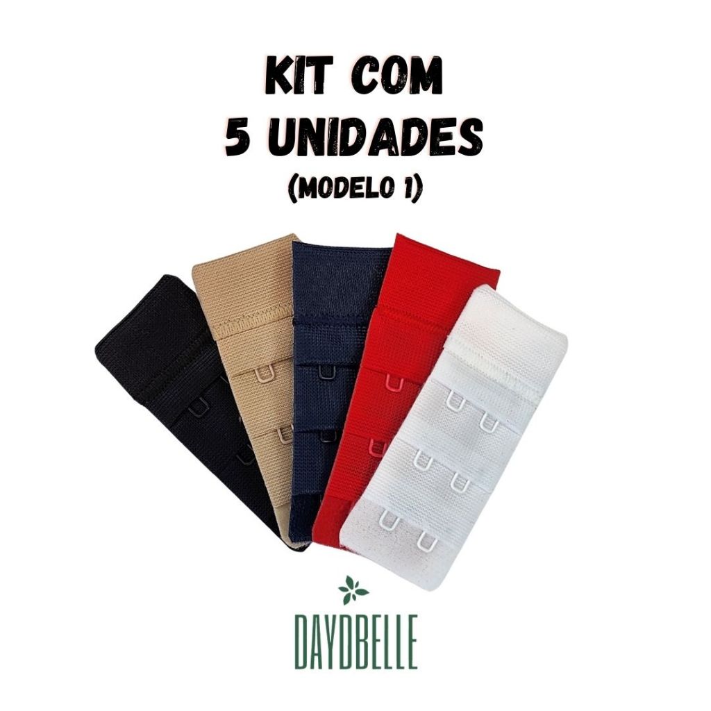 Kit com 5 unidades de Extensor para Sutiã –