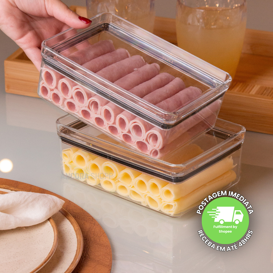 Kit Porta Frios com Tampa Duplo Hermético 770ml P