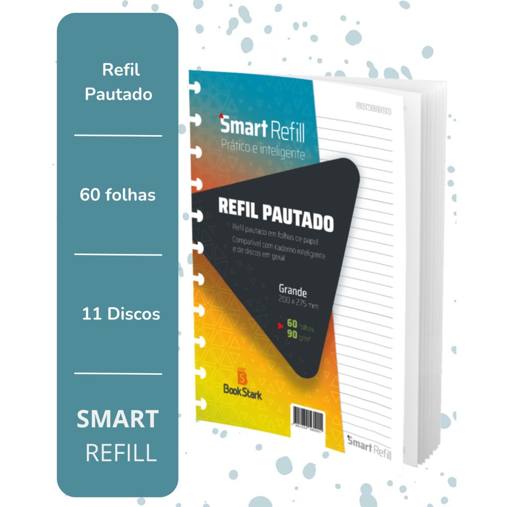 Refil Pautado Para Caderno Inteligente Grande 200 