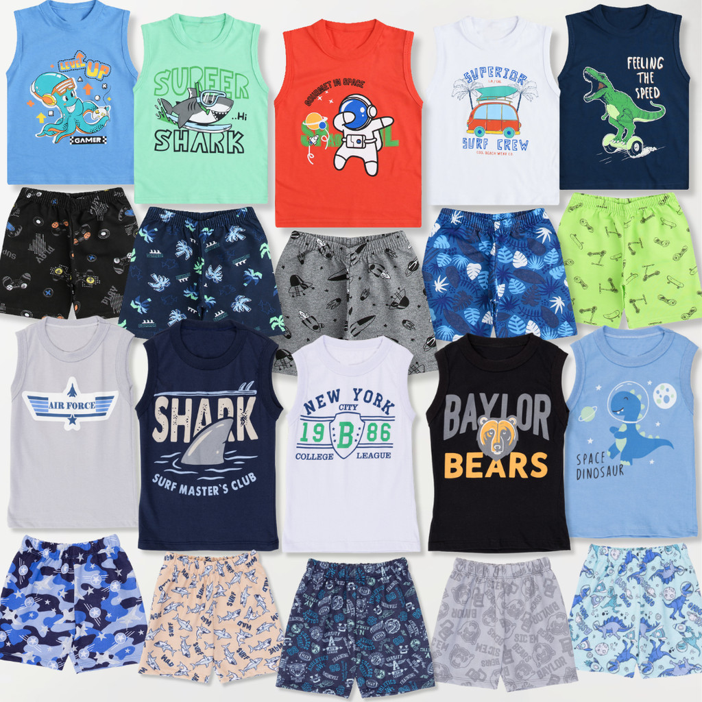 Kit 10 Peças Roupa Infantil Verão Menino –