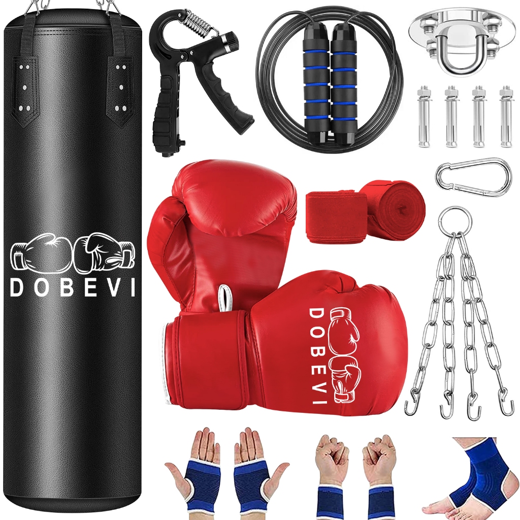 Saco Pancada 120cm+ Socador Boxe+360°gancho+ Perd