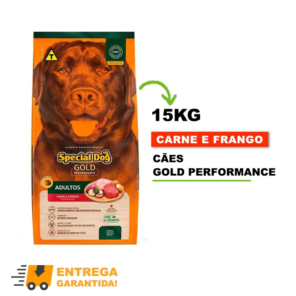 Ração Special Dog Gold Performance Carne e Frang