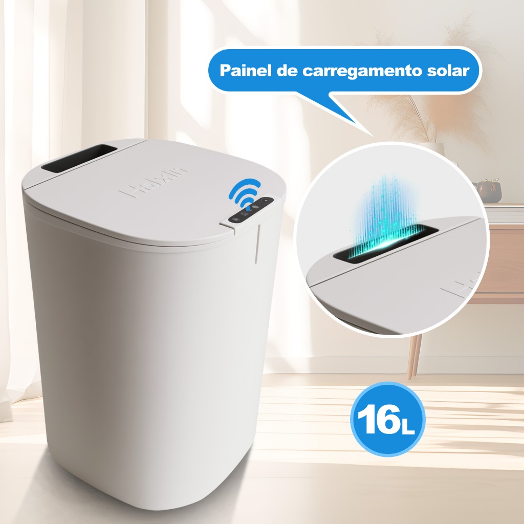 Lixeira Inteligente, 16 Litros, Com Sensor Intelig