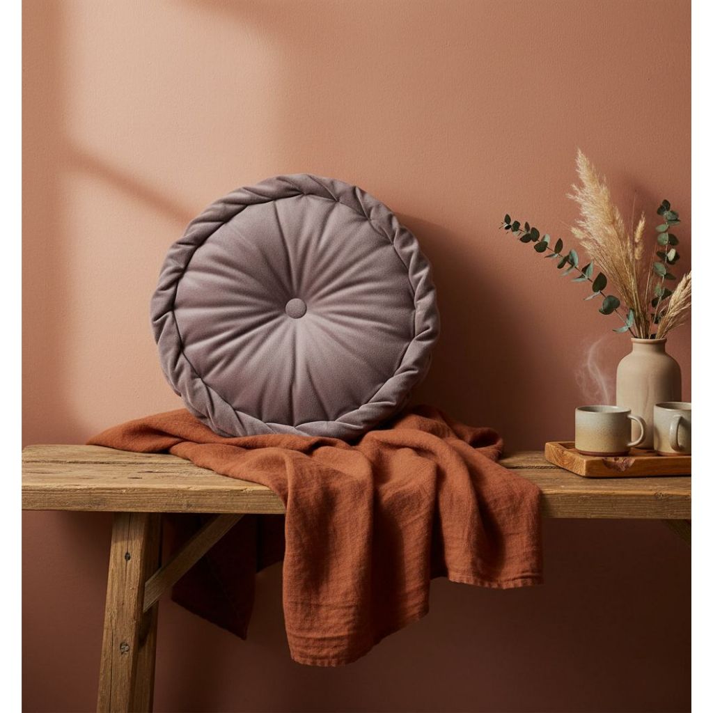 ALMOFADA REDONDA 30CM DE DIÂMETRO TURCA TECIDO S