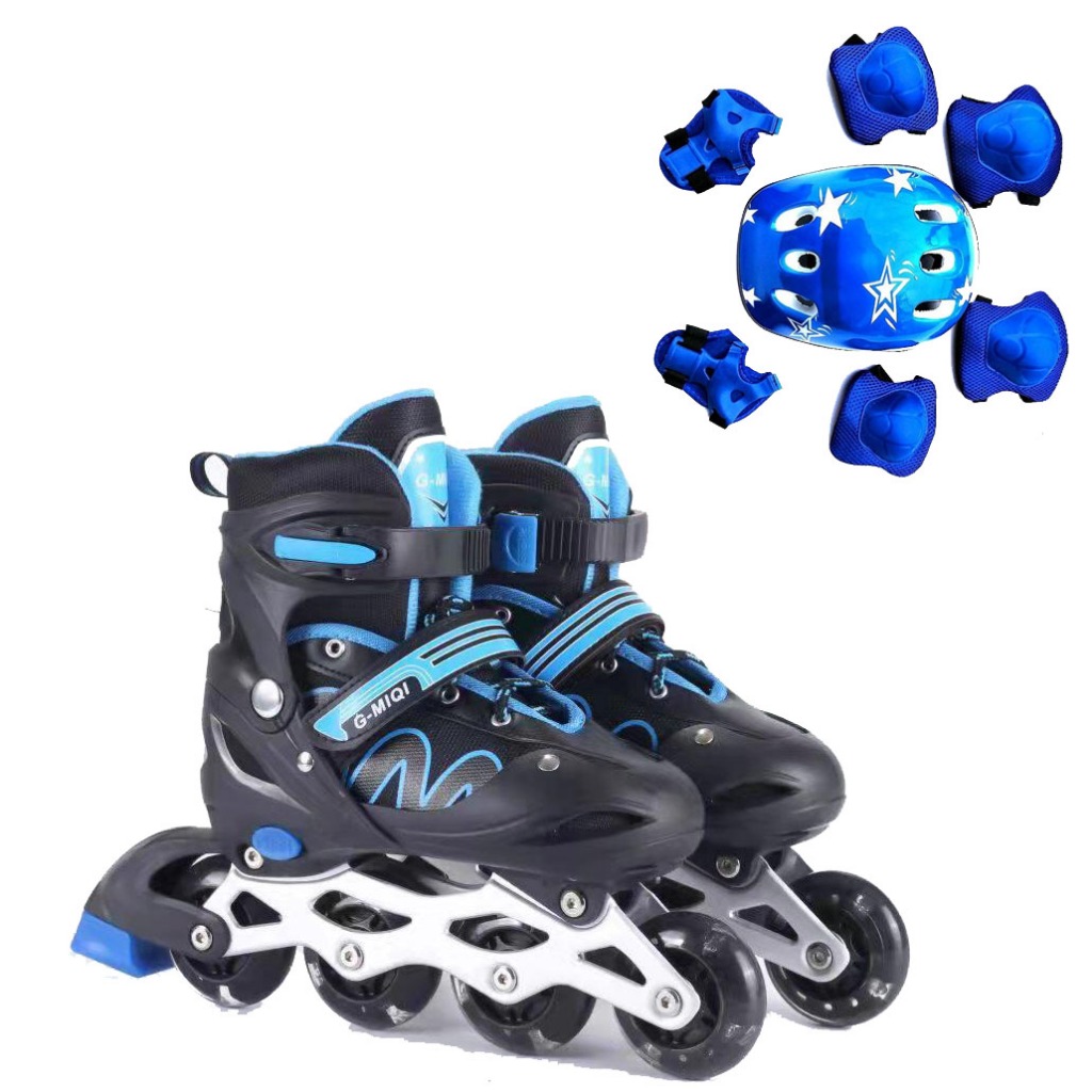 Patins Roller Inline Meninos Azul 2026 Novo Ajust