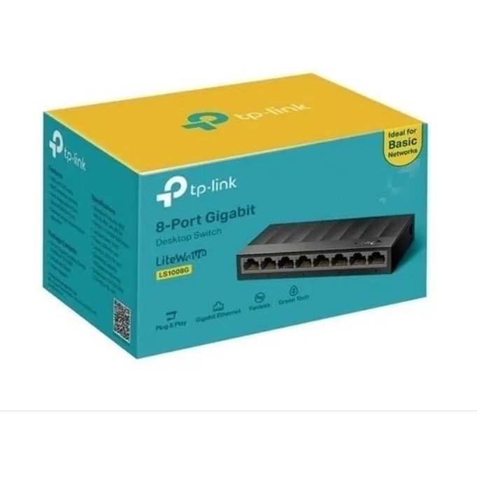 Hub Switch Tp-Link Gigabit de Mesa com 8 Portas LS