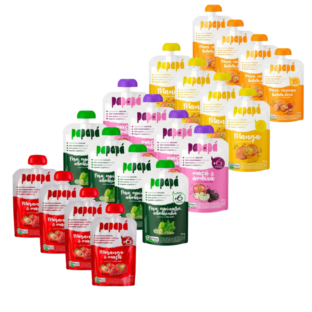 Papinha Orgânica de Frutas Squeeze Papapá (sem a