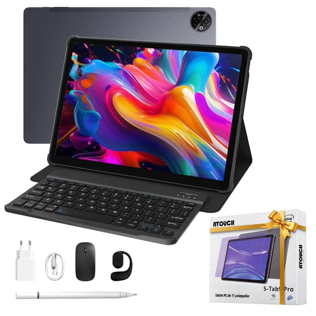 Tablet  5G: 6GB RAM, 256GB, Tela 10.95 e Bateria d