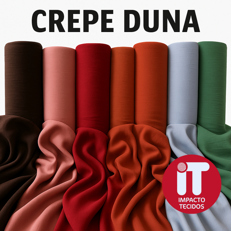 Tecido Crepe Duna Air Flow Liso Modinha Feminina (