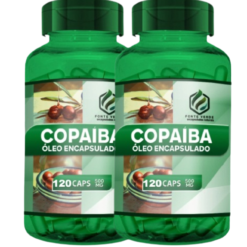 KIT 02 Oleo De Copaiba 500MG 120 Capsulas Fonte Ve