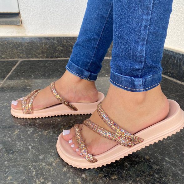Papete Sandália Feminina Confortavel Moda Delicad