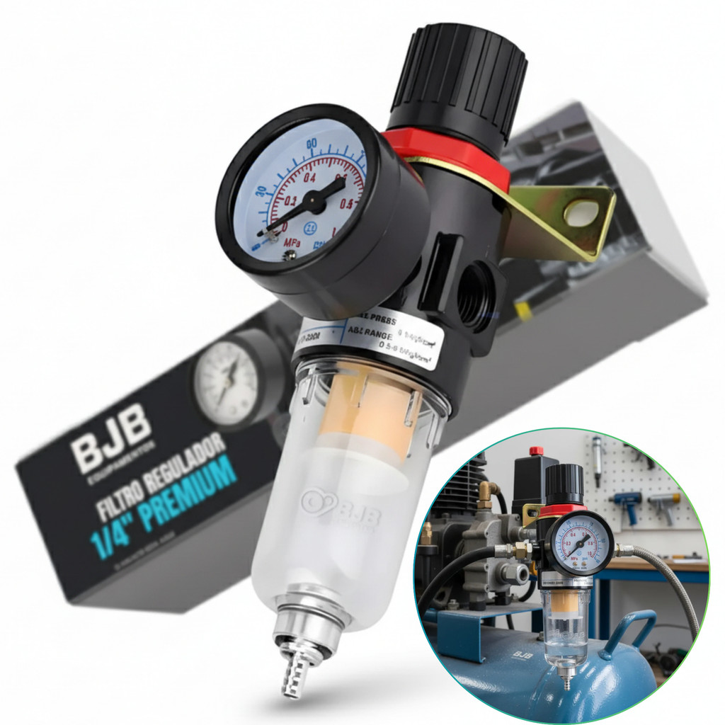 Filtro Regulador Ar Compressor 1/4 Para Tekna Schu