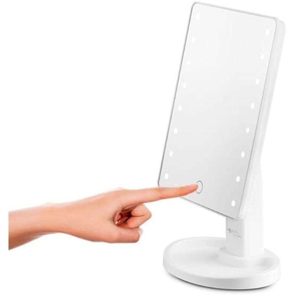 Espelho De Mesa Maquiagem Com 16 Leds Rotação Qu