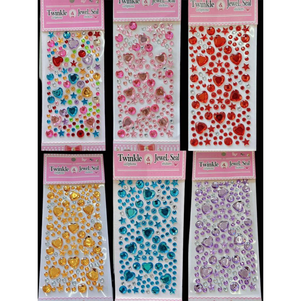 Adesivos Faciais de Cristal de Strass Cintilante &