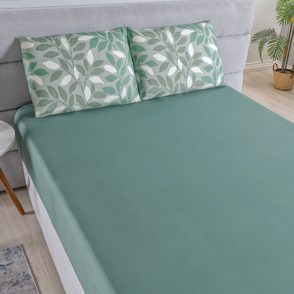 Jogo Lençol Casal Percal 400 Fios 3 Pçs Macio E 