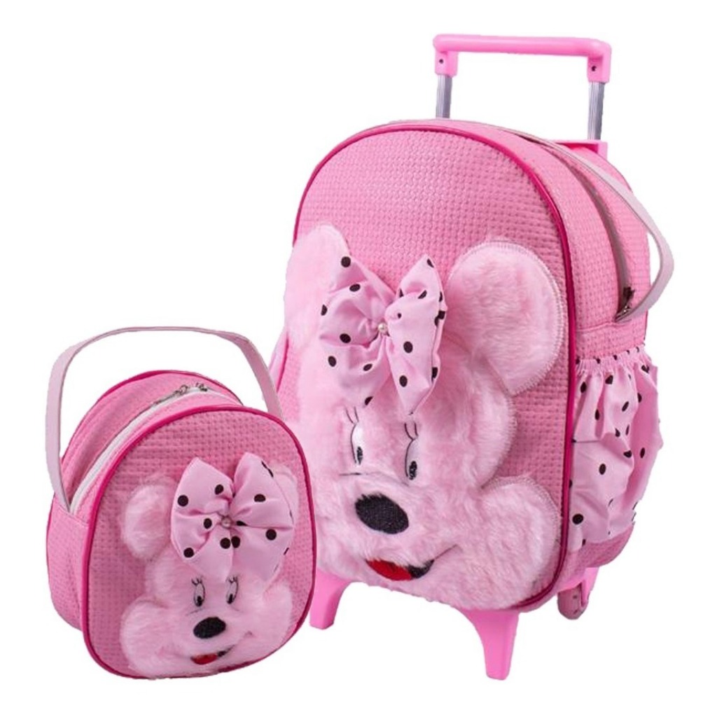 Kit Mochila De Carrinho Escolar Infantil de Rodinh