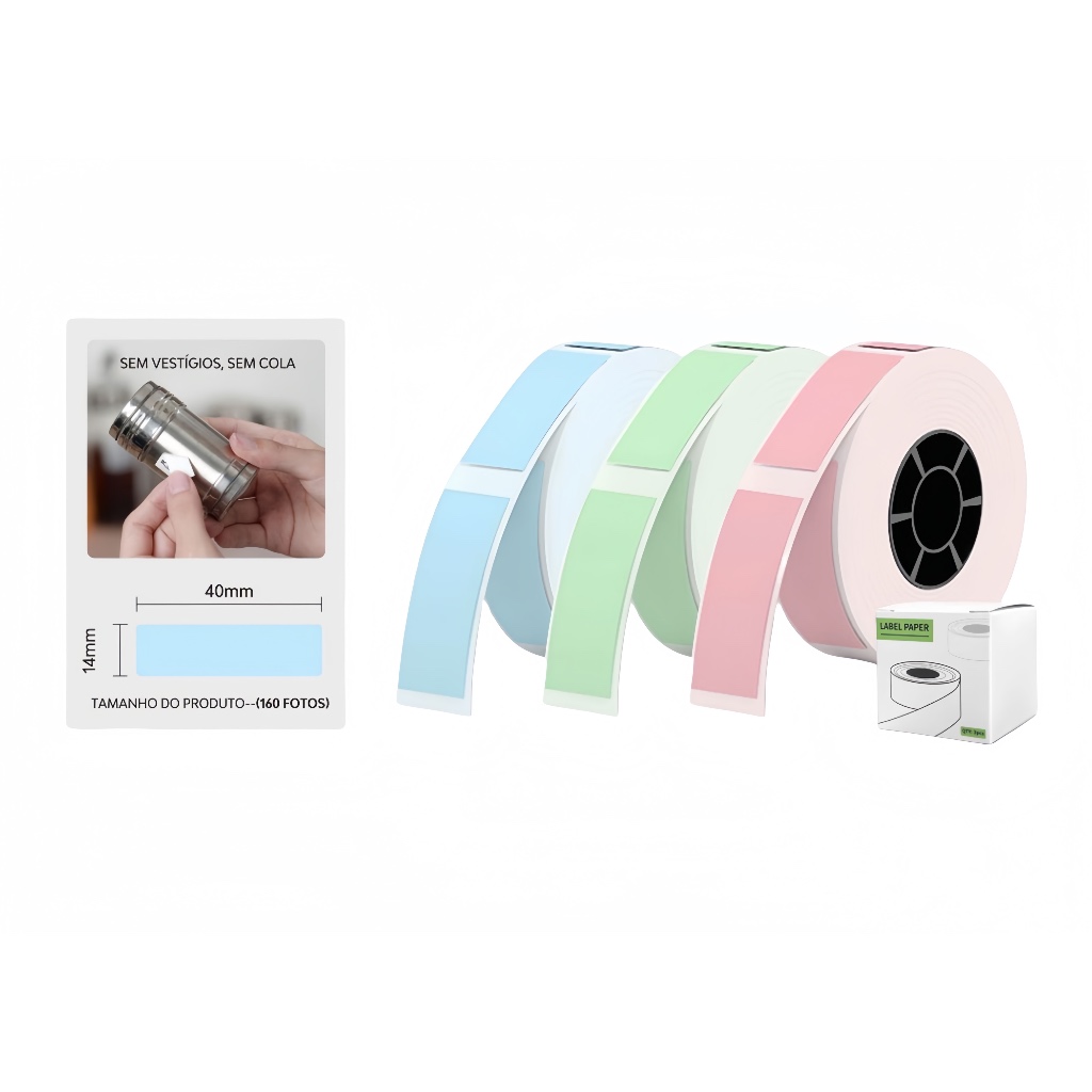 3/6/9/12 Rolos Papel Etiqueta Térmicas Lacuna Mul