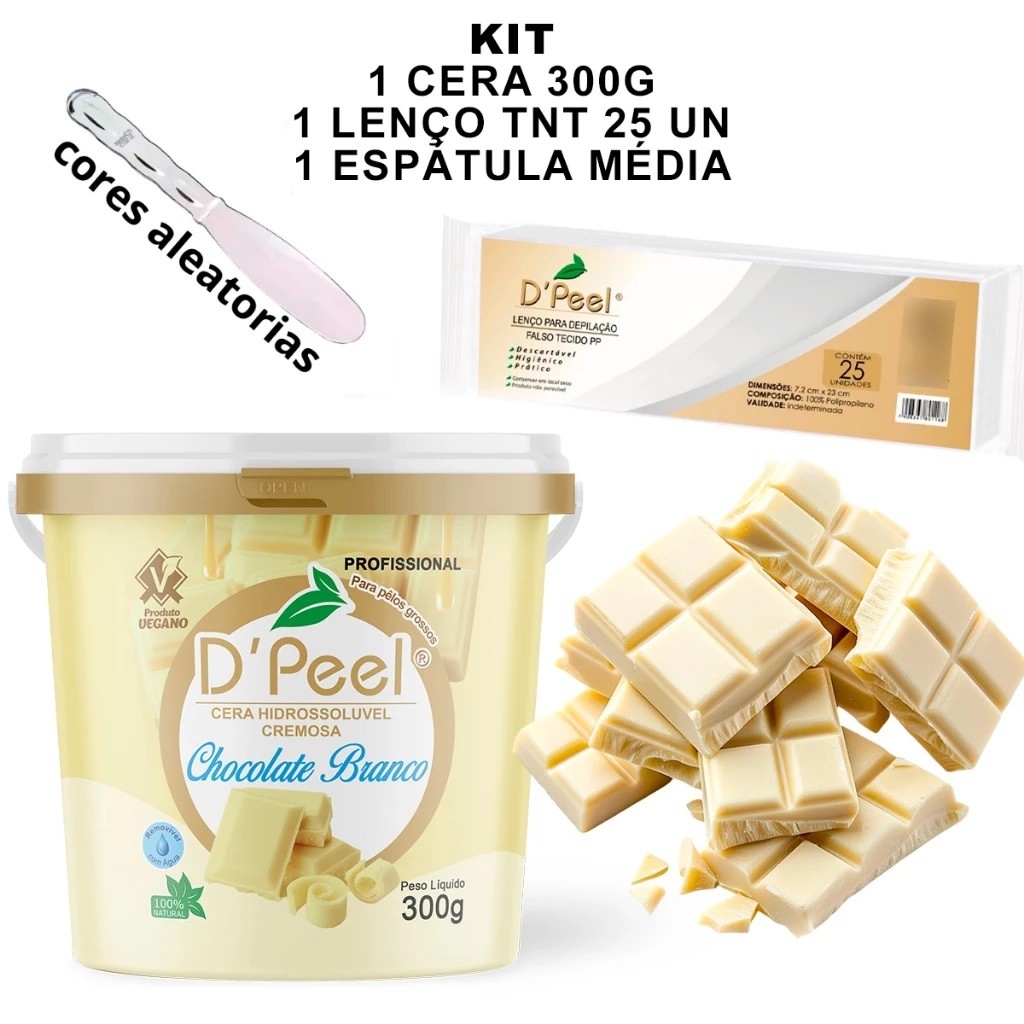 Kit Depilatório Cera Hidrossolúvel Chocolate Bra