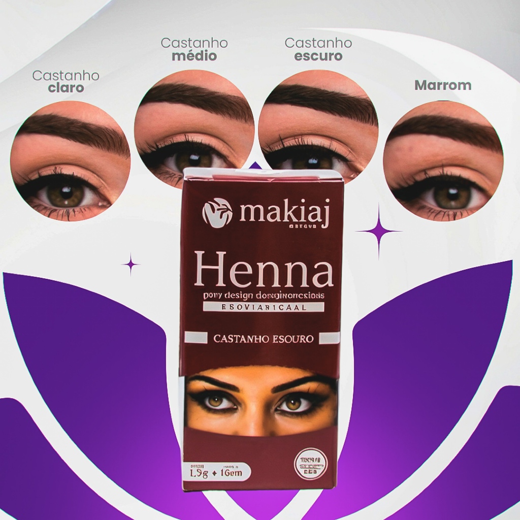 Henna Para Desing De Sobrancelhas Makiaj Promoçã