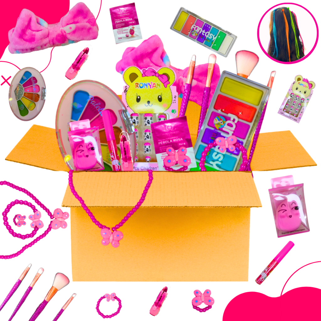 Kit Maquiagem Infantil 10 Itens Completos Make Kit