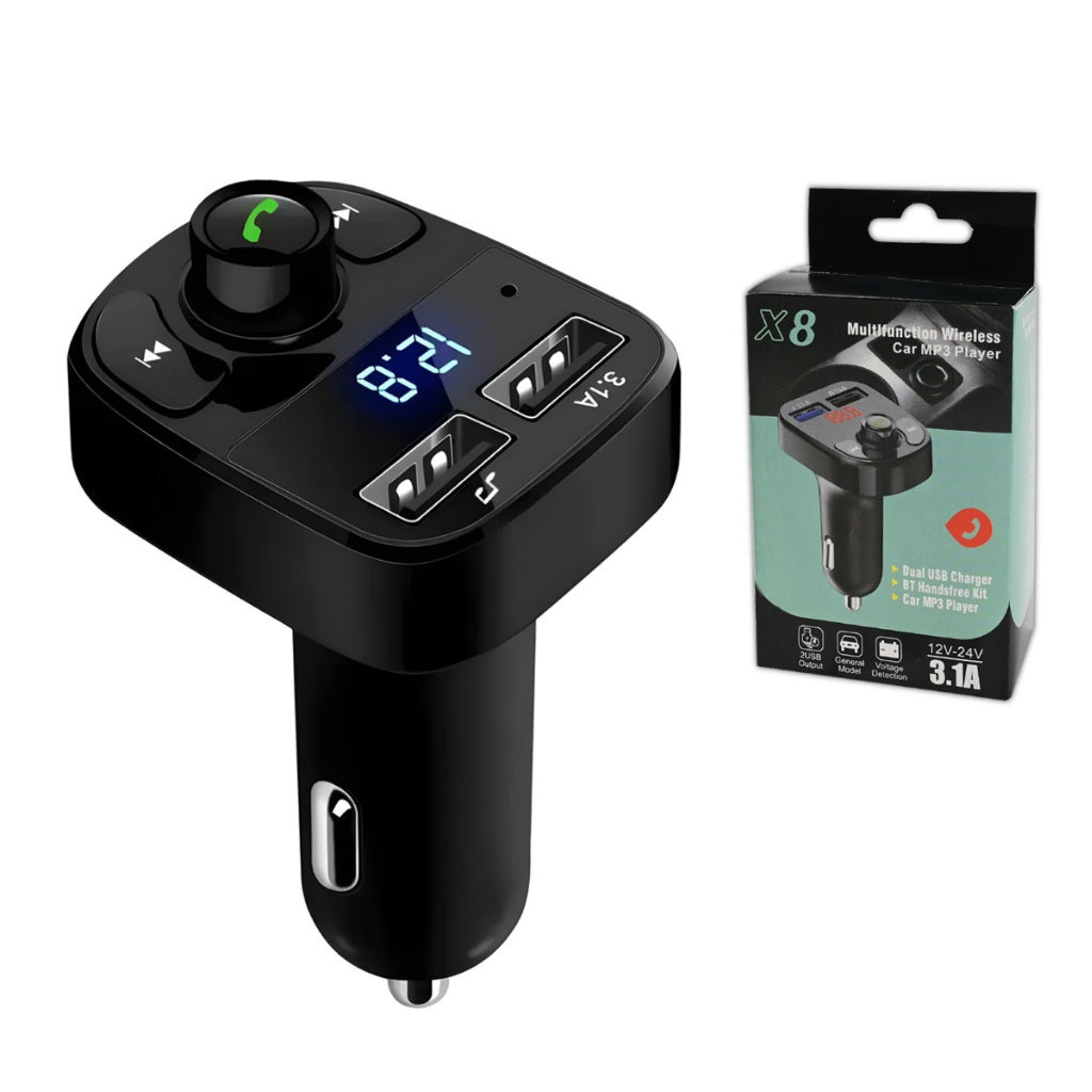 Carregador Carro Transmissor Fm Bluetooth Veicular